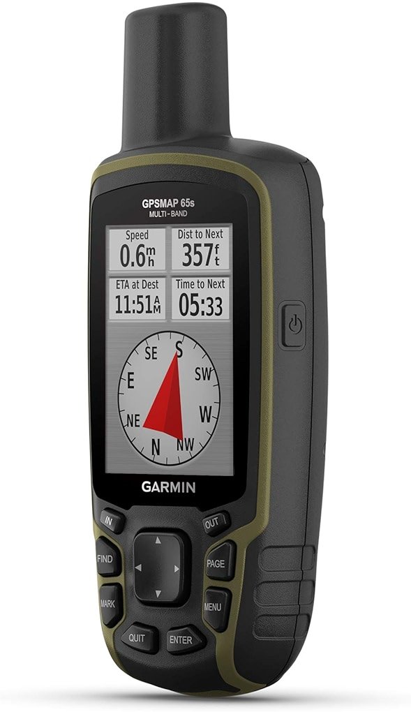 Garmin GPSMAP 65s, Button-Operated Handheld with Altimeter and Compass, Expanded Satellite Support and Multi-Band Technology, 2.6" Color Display - Product Image