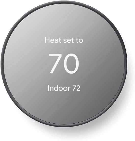 Google Nest Thermostat - Smart Thermostat for Home - Programmable Wifi Thermostat - Charcoal - Product Image