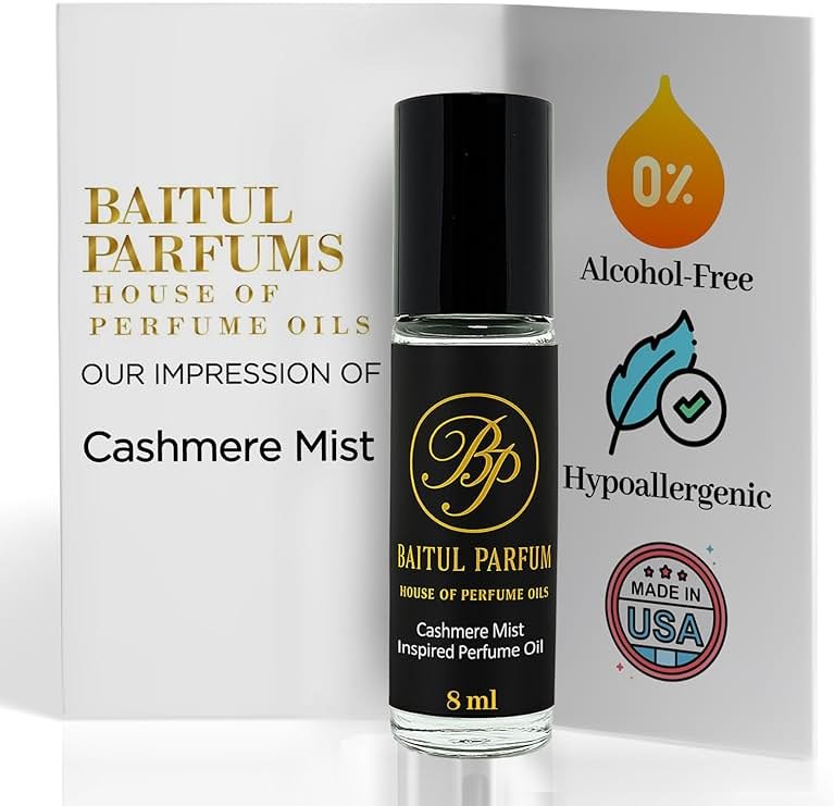 ASMARKET Comparable to Cashmere Mist Alcohol-Free Fragrance - 8ml Travel Size Perfume Oil in Glass Bottle, Perfume Oil Roll On Rollerball for On the Go Use, Long Lasting Clean Scent 98% True-to-Scent - Product Image