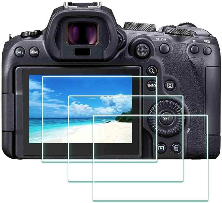 ULBTER Screen Protector for Canon EOS R7 / R6 Mark III/EOS R6 Mark II/EOS R6 Camera, 9H EOSR6 EOSR7 Tempered Glass Screen Protector Edge to Edge Protection,Anti-Scrach Anti-Bubble [3 Pack] - Product Image