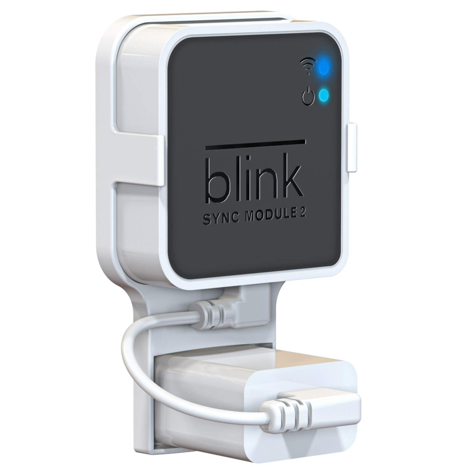Gresur Outlet Wall Mount for Blink Sync Module 2, Mount Bracket Holder for Blink Outdoor Camera No Messy Wires Outdoor and Indoor Home Security Camera Mount with Short Cable (1 Pack) - Product Image