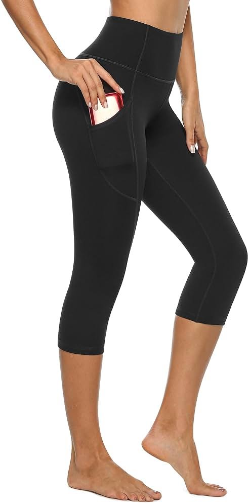 Stelle Women's Capri Yoga Pants with Pockets Essential High Waisted Leggings for Workout - Product Image