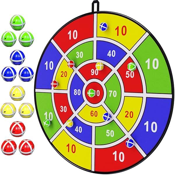 BooTaa 29" Large Dart Board for Kids, Kids Dart Board with Sticky Balls, Boys Toys, Indoor/Sport Outdoor Fun Party Play Game Toys, Birthday Gifts for 3 4 5 6 7 8 9 10 11 12 Year Old Boys Girls - Product Image