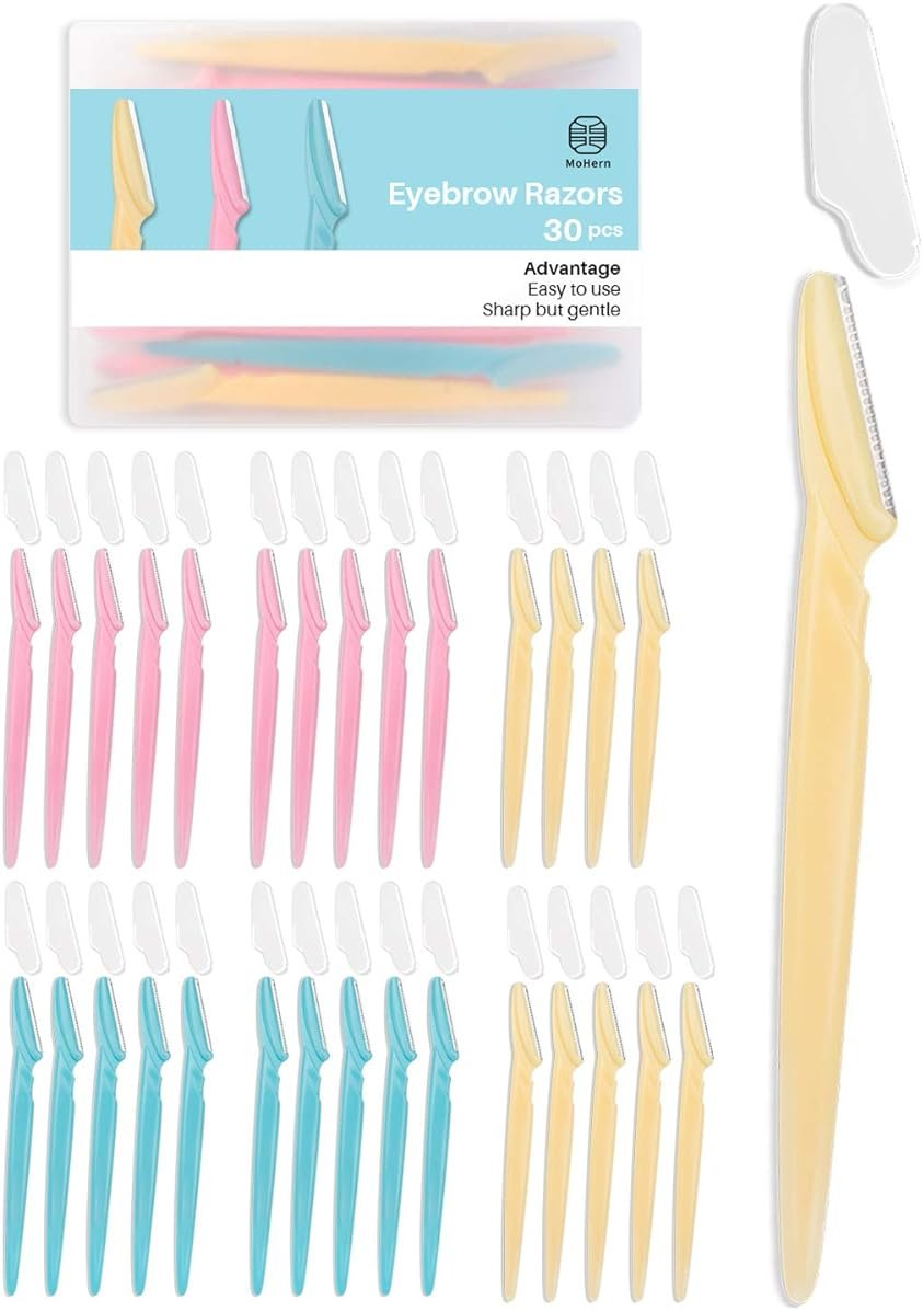 MoHern Dermaplaning Tool for Face, 30 Pcs Dermaplane Razor for Face, Multipurpose Face Razors for Women and Men, Multi-Color - Product Image
