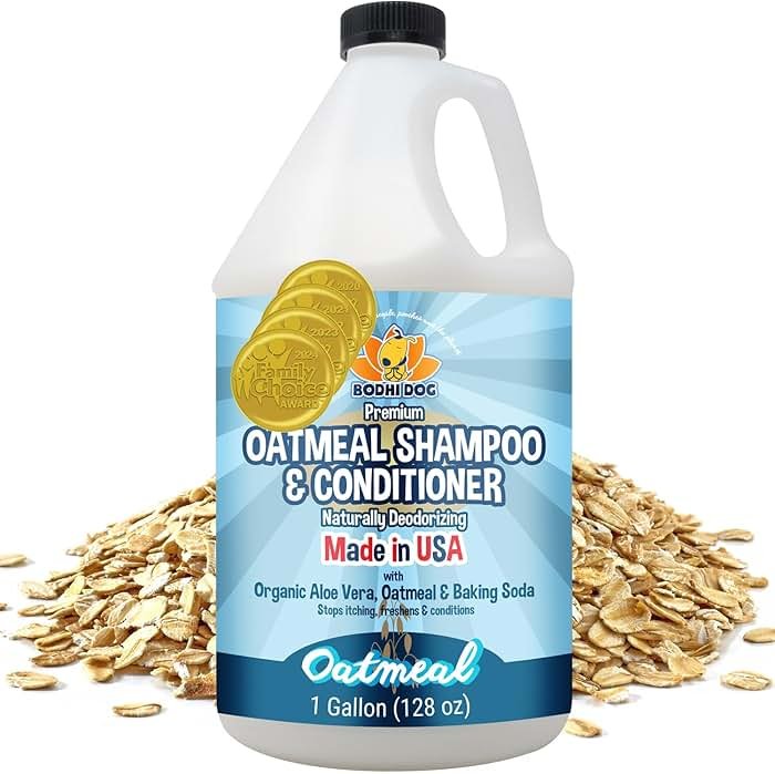 Bodhi Dog Natural Oatmeal Dog Shampoo & Conditioner - Hypoallergenic Formula - Naturally Deodorize Dogs, Cats & Pets - Moisturizes Dry, Itchy & Sensitive Skin - Made in USA (1 Gallon) - Product Image
