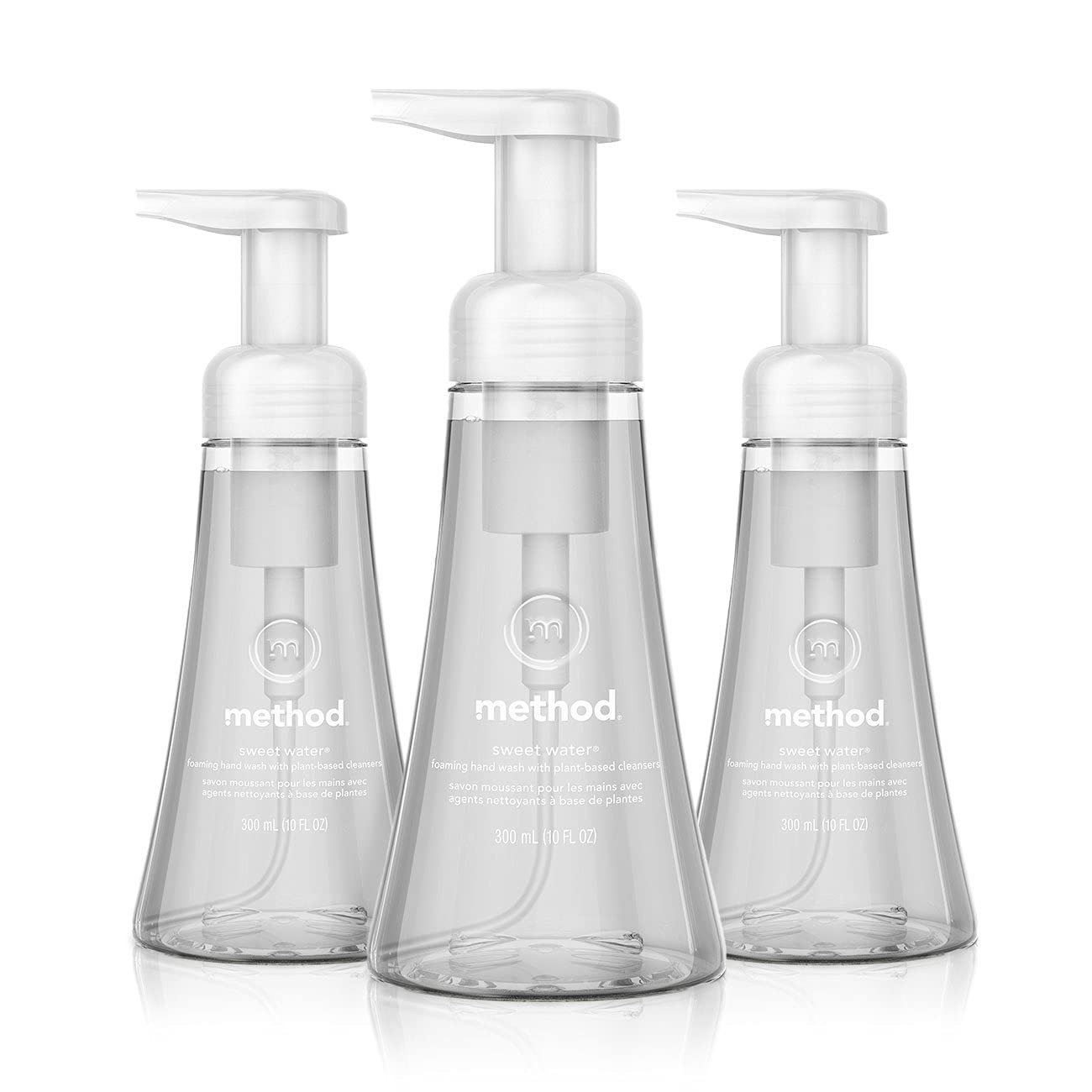 Method Foaming Hand Soap, Sweet Water, Paraben and Phthalate Free, 10 fl oz (Pack of 3) - Product Image