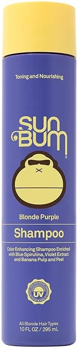 Sun Bum Blonde Purple Shampoo - Cleanses and Prevents Dryness with Deep Moisturizing and Brightening Formula - Color Enhancing and Toning Treatment for Blonde Hair - Color Firendly - 10 oz - Product Image