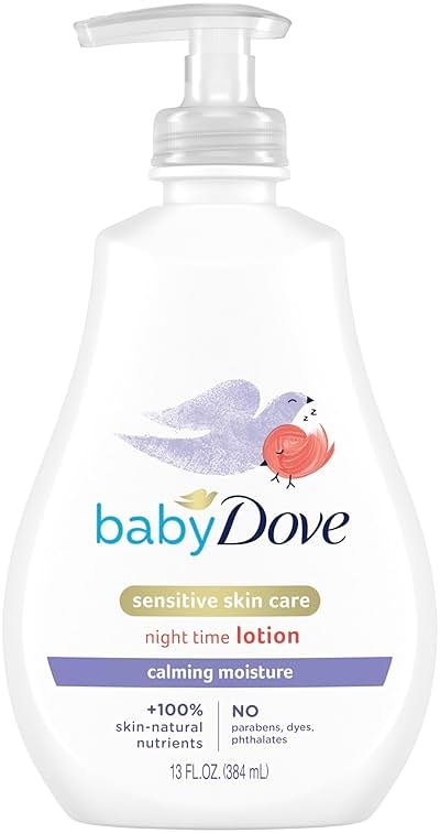 Baby Dove Sensitive Skin Care Baby Lotion For a Soothing Scented Lotion Calming Moisture Hypoallergenic and Dermatologist-Tested 13 oz - Product Image