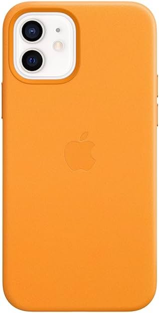 Apple iPhone 12 and iPhone 12 Pro Leather Case with Magsafe - California Poppy - Product Image