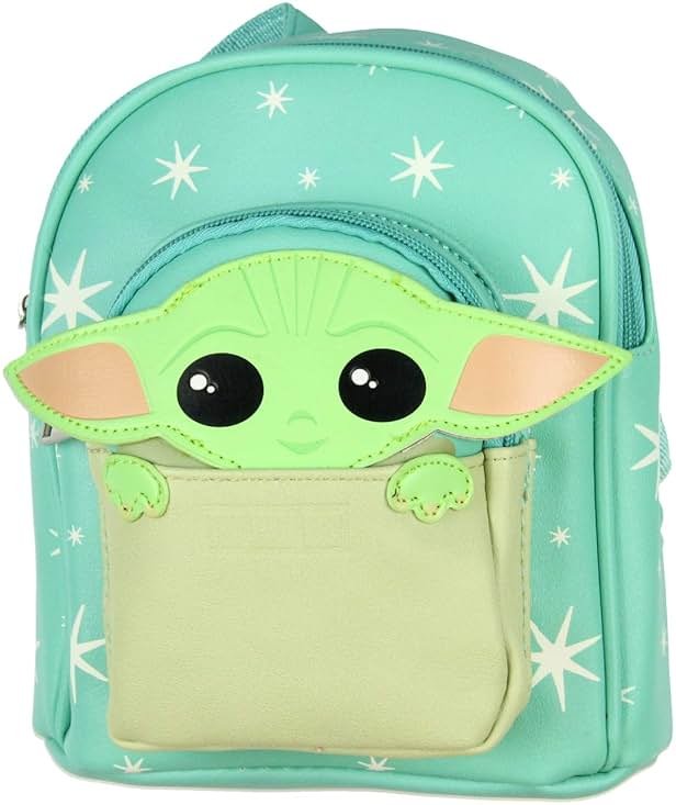 Bioworld Star Wars The Mandalorian Baby Groku The Child Micro Mini Backpack Shoulder Bag 9" - Product Image