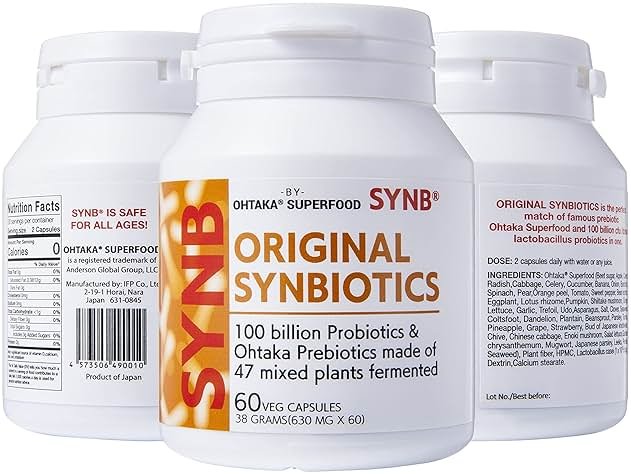SynB: 100Billion cfu Probiotic and 47 Fermented Plants Japanese Prebiotic in one. Digestive Health-Immune Support. - Product Image