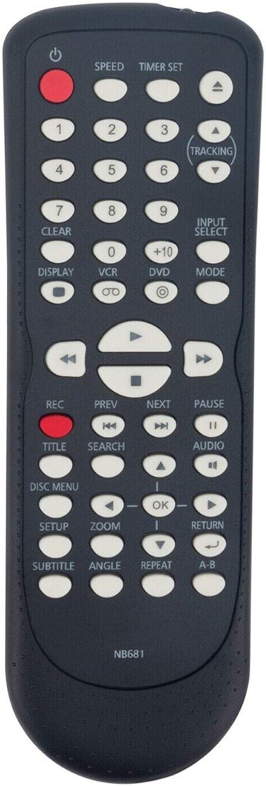 New - NB681 Remote Control Unit for Funai DVD VCR Combo Player CDV225FX4 DV220FX4 - Product Image