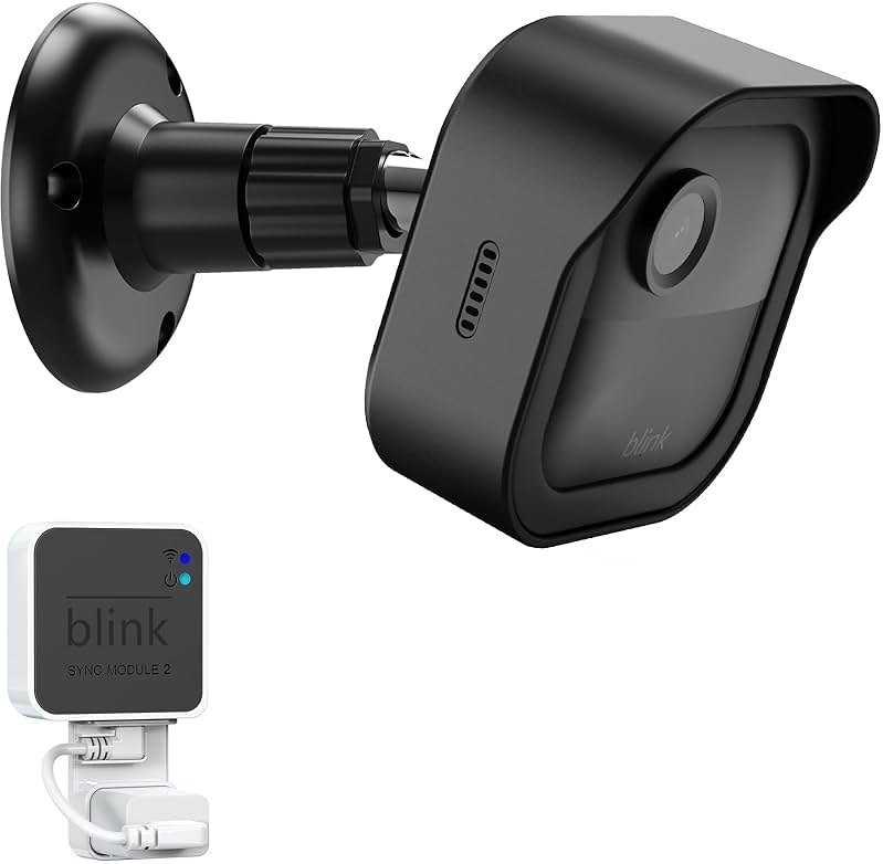 Blink Outdoor 4 (4th Gen) Wall Mount, Weatherproof Protective Cover and 360 Degree Adjustable Mount with Blink Sync Module Mount for Outdoor Indoor Security Camera (Black, 1 Pack) - Product Image