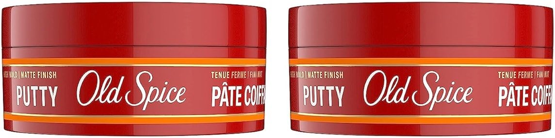 Old Spice Hair Styling Putty for Men, High Hold Matte Finish, 2.22 Oz Each, Twin Pack, NEW Formula - Product Image