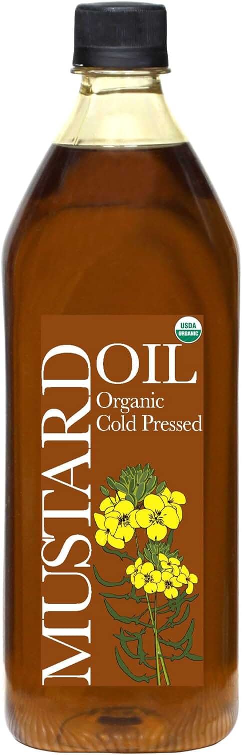Daana Mustard Oil: CERTIFIED USDA ORGANIC, EXTRA VIRGIN, COLD PRESSED 34 Oz (Pack of 1) - Product Image