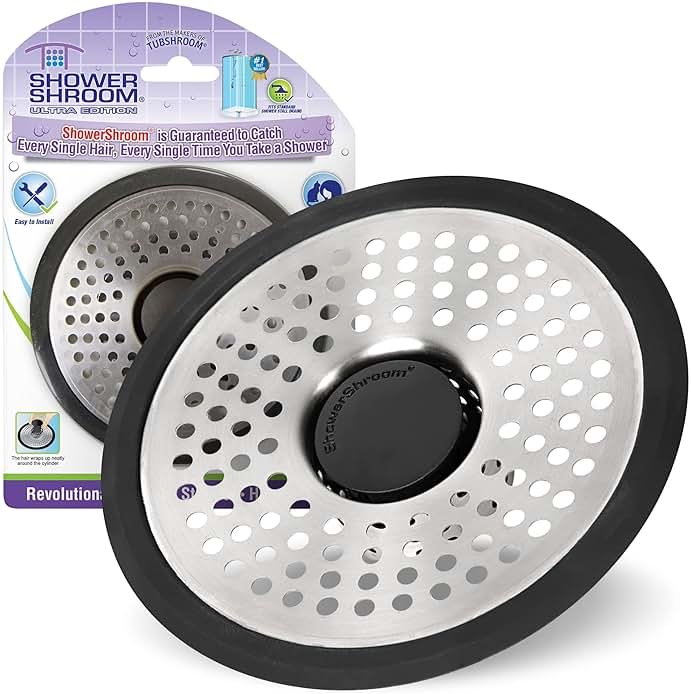 ShowerShroom SHSULT755 Ultra Revolutionary Shower Hair Catcher Drain Protector, No Size, Stainless - Product Image