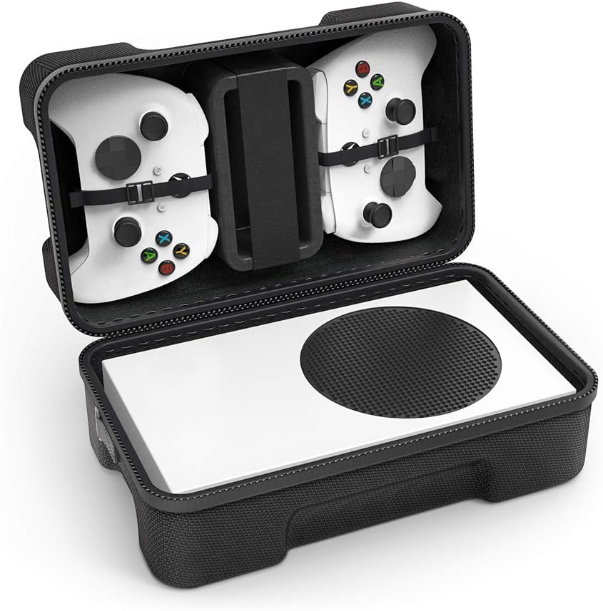 SHBC Hard Carrying Case Compatible with Xbox Series S Game Console Travel Storage Bag for Wireless Controllers and Accessories - Product Image