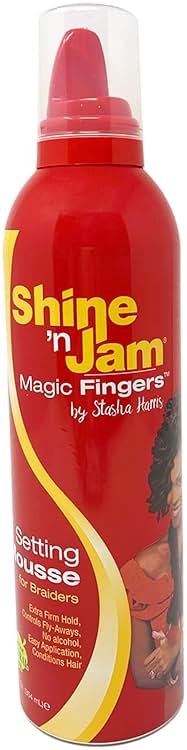 Ampro Shine-N-Jam Magic Fingers Setting Mousse For Braiders (Pack of 2) - Product Image