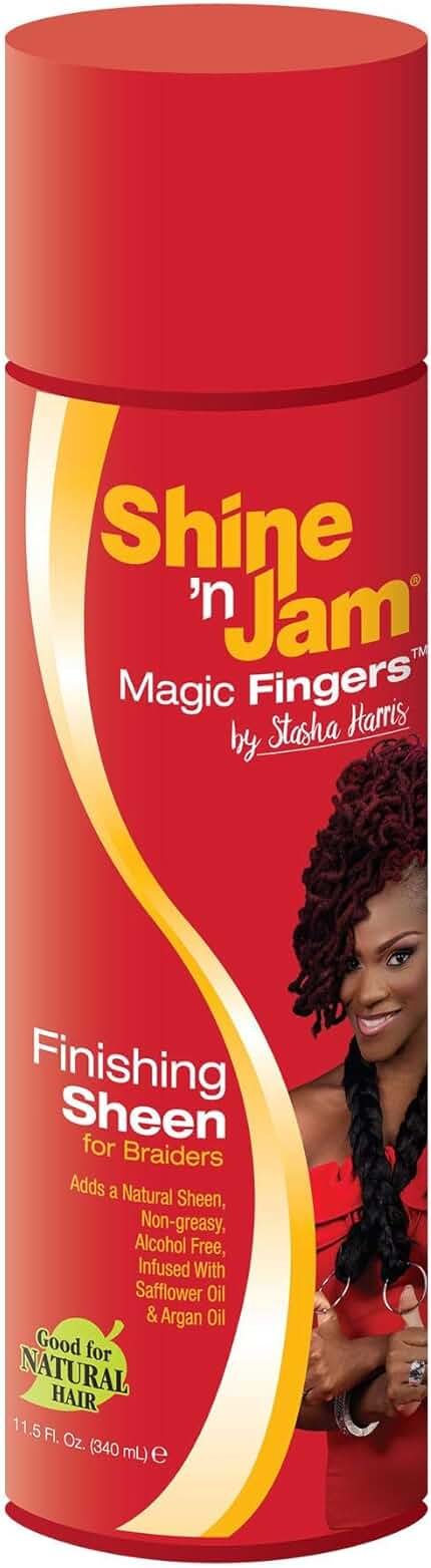 AmPro Shine-N-Jam Magic Fingers Finishing Sheen For Braiders (Pack of 2) - Product Image