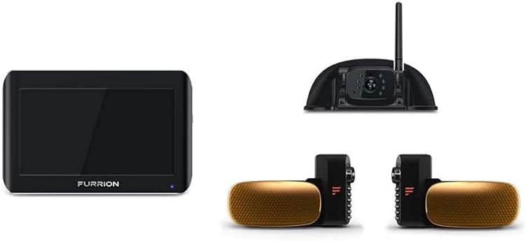 Furrion Vision S 3-Camera Wireless RV Backup System with 5-Inch Monitor, 1 Rear Sharkfin, 2 Side Running Light Cameras, Infrared Night Vision, Wide-Angle View, Hi-Res, IP65 Waterproof - FOS05TAEN - Product Image