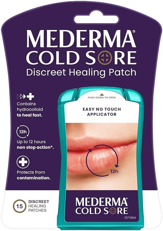 Mederma Cold Sore Discreet Patch - Hydrocolloid Gel, Relieves Redness & Swelling, Conceals Cold Sores - Product Image