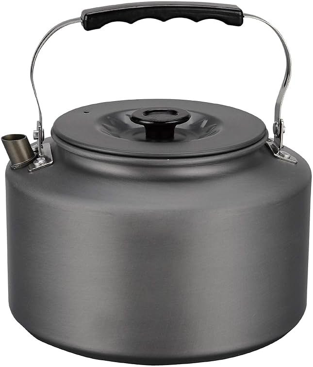 Bulin 1.6L/2.2L Camping Kettle Aluminum Alloy Open Campfire Coffee Tea Pot Fast Heating Outdoor Gear for Boiling Water Ultralight Portable Hiking Picnic Travel - Product Image