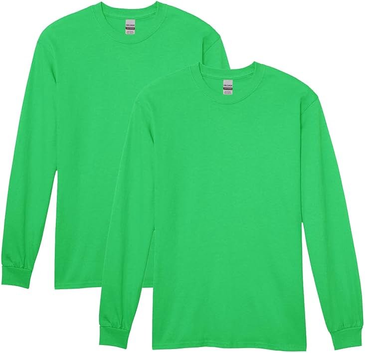 Gildan Adult Heavy Cotton Long Sleeve T-Shirt, Style G5400, 2-Pack - Product Image