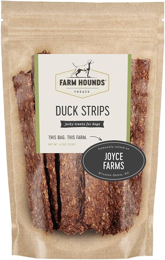 Farm Hounds - Duck Strips - Premium Natural Jerky for Dogs - Made from 100% Humanely Raised Duck - Break-to-Size - Great for Training & Treats - No Added Fillers - Made in USA - 4.5 oz - 1 Pack - Product Image