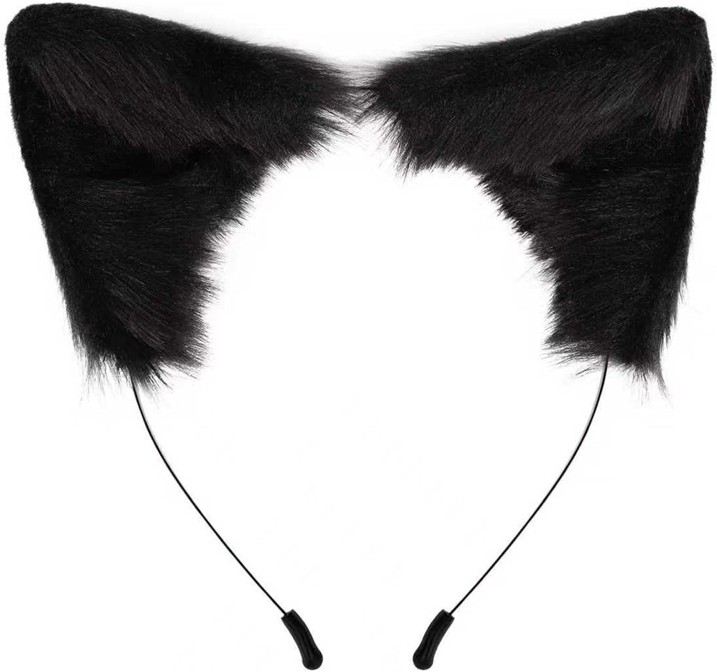 SMILETERNITY Handmade Fox Wolf Cat Ears Headwear Costume Accessories for Halloween Christmas Party - Product Image