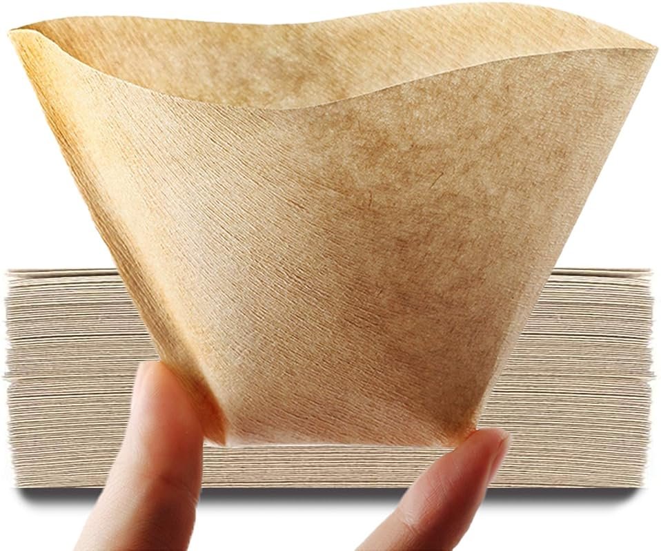 Coffee Filter #1, Disposable Coffee Filter Paper Natural Brown Cone Coffee Filters Unbleached U Shape Fit for Pour Over Coffee Cup, Coffee Maker(Brews 1-2 Cups,100 Count) - Product Image