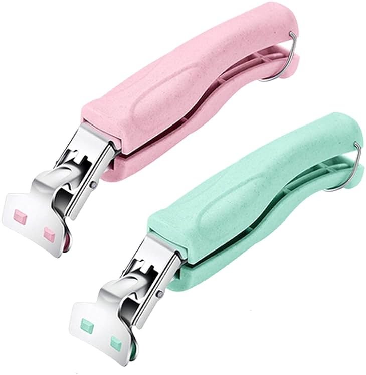 SPTECHMAKE Stainless Steel Anti-Scalding Hot Bowl Dish Plate Gripper Clips Tongs Clamp Holder for Moving Hot Plate or Bowls with Food Out from Instant Pot Microwave Oven (2, Green,Pink) - Product Image
