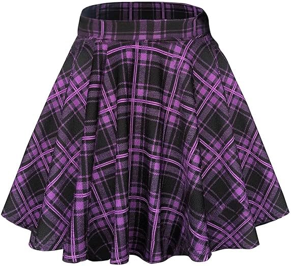 Urban CoCo Women's Basic Versatile Stretchy Flared Casual Mini Skater Skirt - Product Image