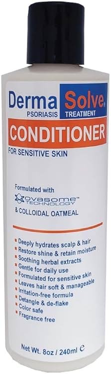 Dermasolve Psoriasis Conditioner - Soothing Anti Dandruff, Seborrheic Dermatitis, Sensitive Skin, Flaky, Itchy, Dry Scalp & Damaged Hair Repair - Product Image