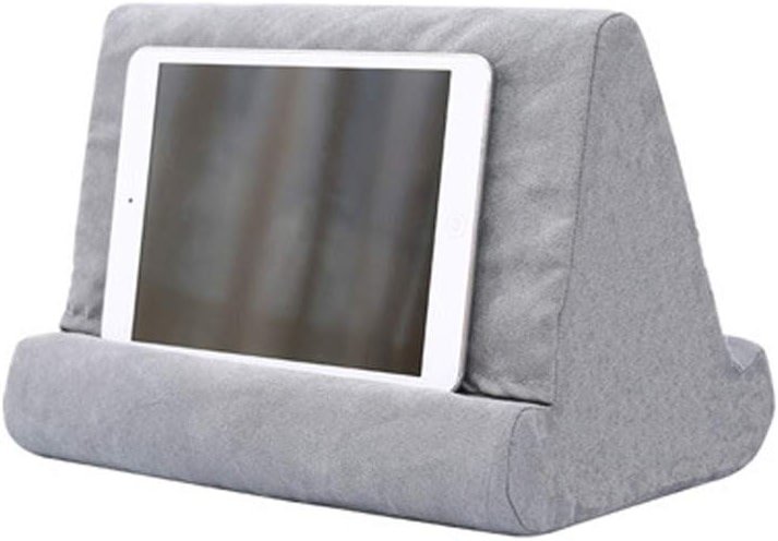 SoSickWithIt New Compressible Tablet Stand Pillow Holder Multi Angle Soft Cushion Pillow Stand for iPad Tablet Book and E-Reader (Little Gray) - Product Image
