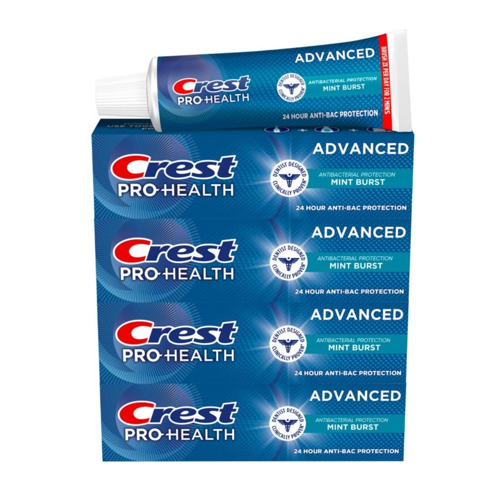 Crest Pro-Health Advanced Antibacterial Protection Toothpaste - Pack of 4, 5 Oz Tubes - Product Image