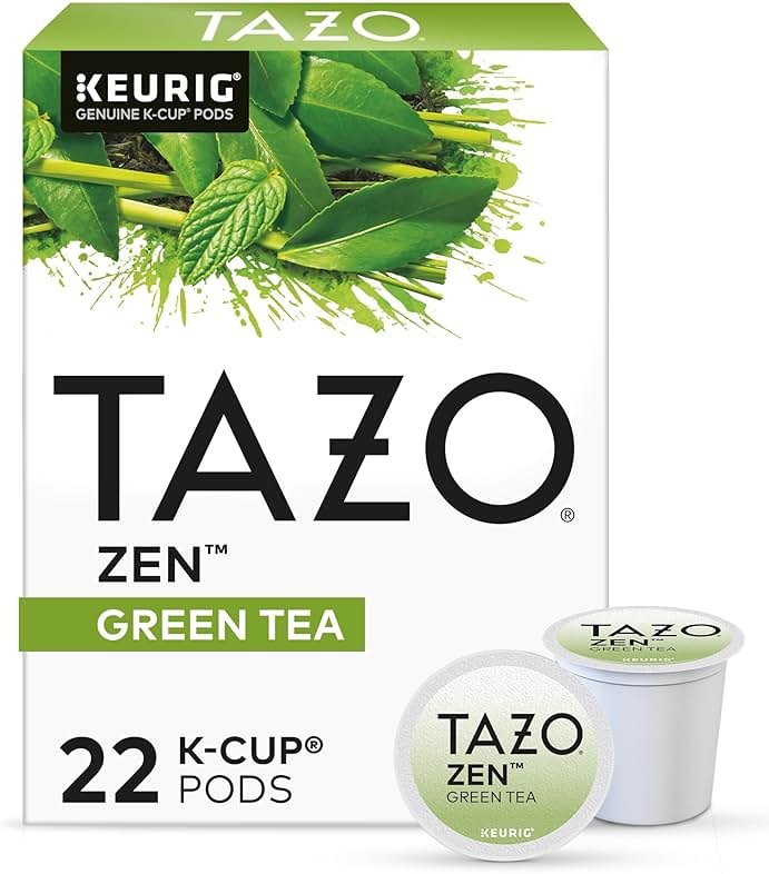 TAZO Zen Green Tea K-Cups, Green Tea Zen for Health and Wellness, 22 Pods - Product Image