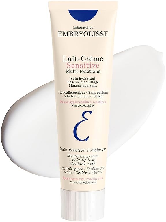 Embryolisse Lait-Crème Concentré Sensitive Face Moisturizer and Makeup Primer, Hypoallergenic Fragrance-Free Face Cream with Aloe Vera and Shea Butter - Product Image