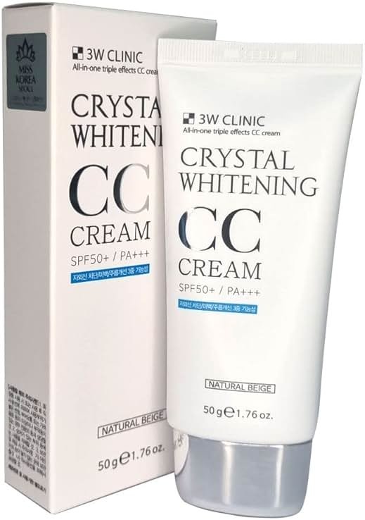 [3W CLINIC] Crystal CC Cream 50ml SPF50 PA+++ ( Natural Beige)/ Multi-CC cream, Sun Block / Korean Cosmetics - Product Image