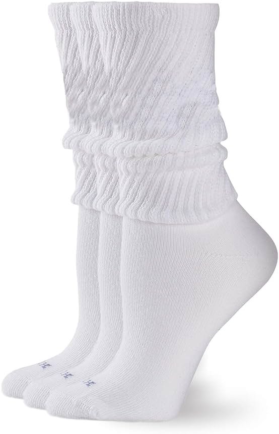 HUE Women’s Slouch Socks Crew Boot Chunky Ribbed Cotton Scrunch - Product Image