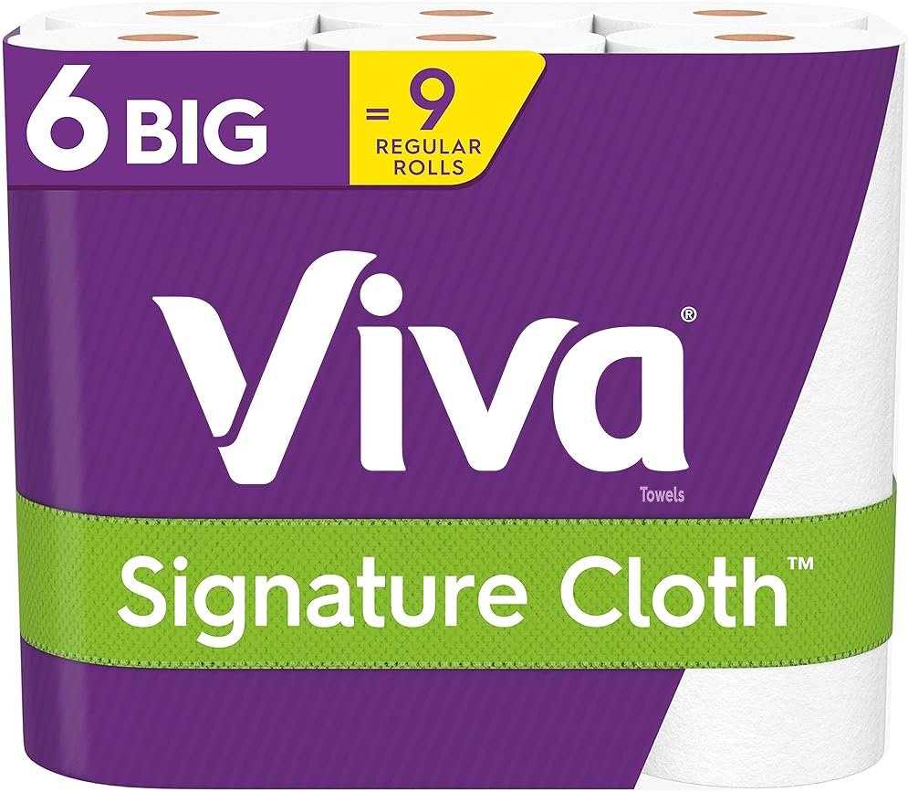 Viva Signature Cloth Paper Towels, Choose-A-Sheet - 6 Big Rolls = 9 Regular Rolls (78 Sheets Per Roll), 6 Count (Pack of 1) - Product Image