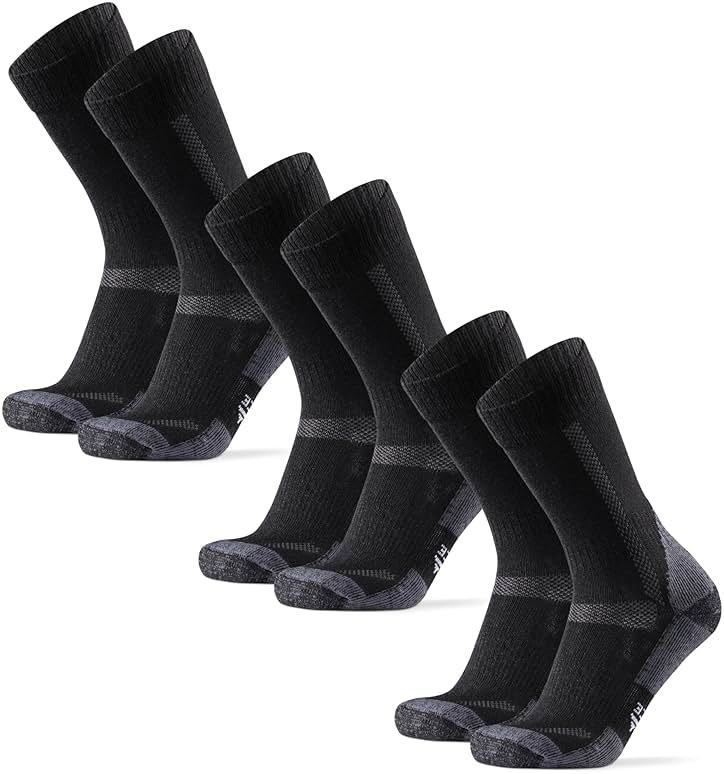 DANISH ENDURANCE Merino Wool Hiking Socks for Men & Women, Breathable, Anti-Blister Socks for Outdoors, 3 or 5-Pack - Product Image