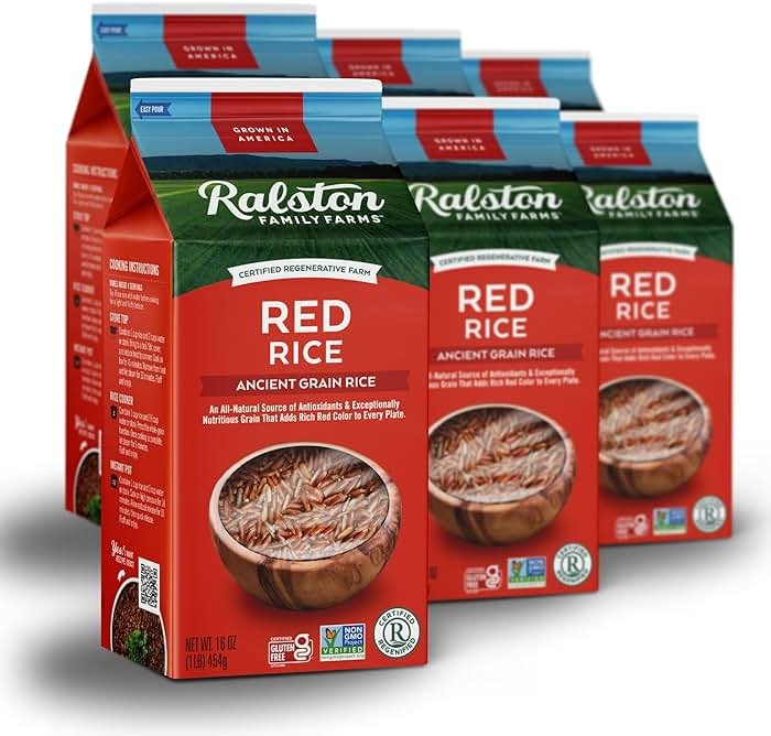 Ralston Family Farms Red Rice, 16 oz Carton: 6 Pack, American Grown, Non-GMO, Naturally Gluten Free - Product Image