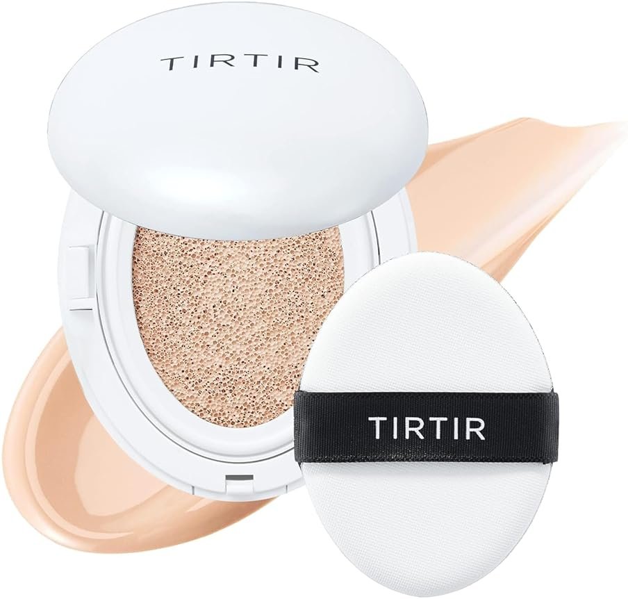 TIRTIR My Glow Cream Cushion | Natural Coverage, Hydrating, Dewy, Glow Finish, 24-Hours Long Lasting, Moisture barrier, Korean Cushion, Pack of 1 (0.63 oz.), #21N Ivory - Product Image