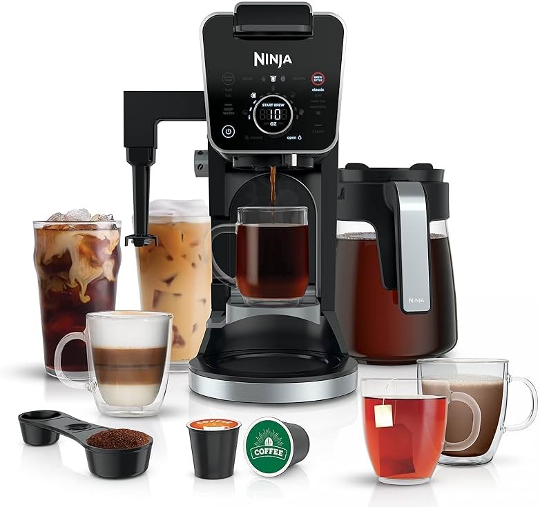 Ninja Specialty Drip Coffee Maker | DualBrew™ Pro Specialty Coffee Machine w/ Frother, Paper Filter | Brew with Pods & Grounds, K Cups Compatible | 4 Brew Styles, 13 Cup to Pot Sizes | Black, CFP301 - Product Image
