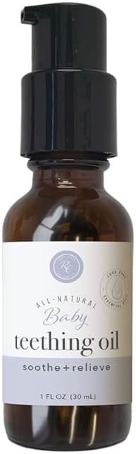 Rowe Casa Organics Baby Teething Oil, Natural Baby Teething Relief with Chamomile and Copaiba, Naturally Relieving and Soothing to Help Ease Discomfort, 1 Fl Oz - Product Image