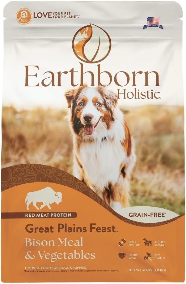 Earthborn Holistic Great Plains Feast with Bison Grain-Free Natural Dry Dog Food, 25 lb - Product Image