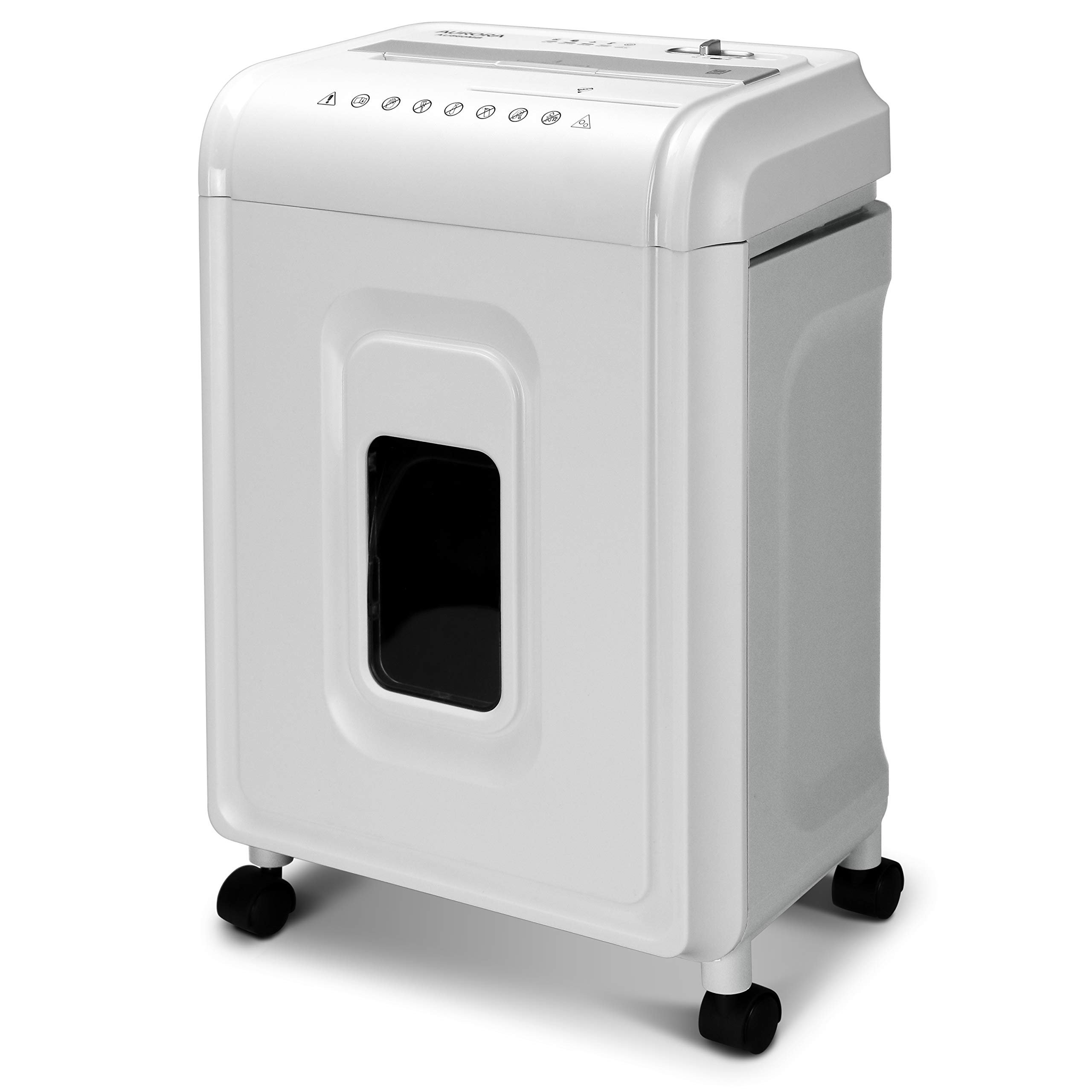 Aurora AU1262XA Anti-Jam 12-Sheet Crosscut Paper and CD/Credit Card Shredder, White/Gray - Product Image