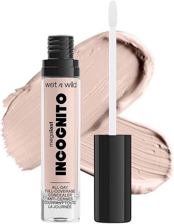 wet n wild Mega Last Incognito All-Day Full Coverage Liquid Matte Concealer, Light Beige, 0.18 Ounce - Product Image