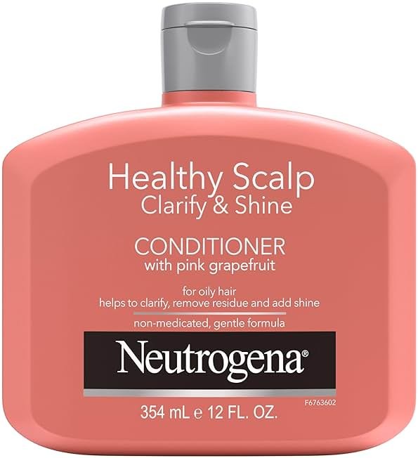 Neutrogena Exfoliating Healthy Scalp Clarify & Shine Conditioner for Oily Hair and Scalp, Anti-Residue Conditioner with Pink Grapefruit, Paraben & Phthalate-Free, Color-Safe, 12 Fl Oz - Product Image