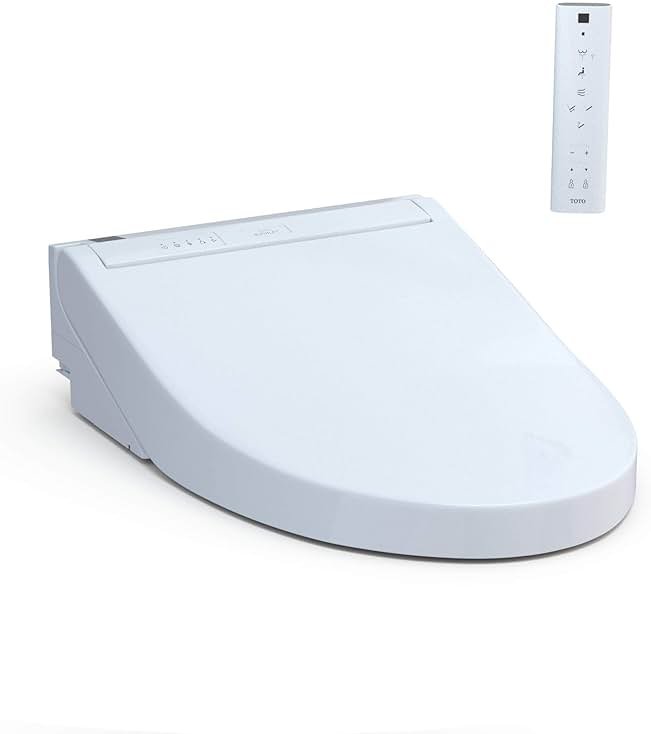 TOTO® WASHLET® C5 Electronic Bidet Toilet Seat with PREMIST and EWATER+ Wand Cleaning, Elongated, Cotton White - SW3084#01 - Product Image
